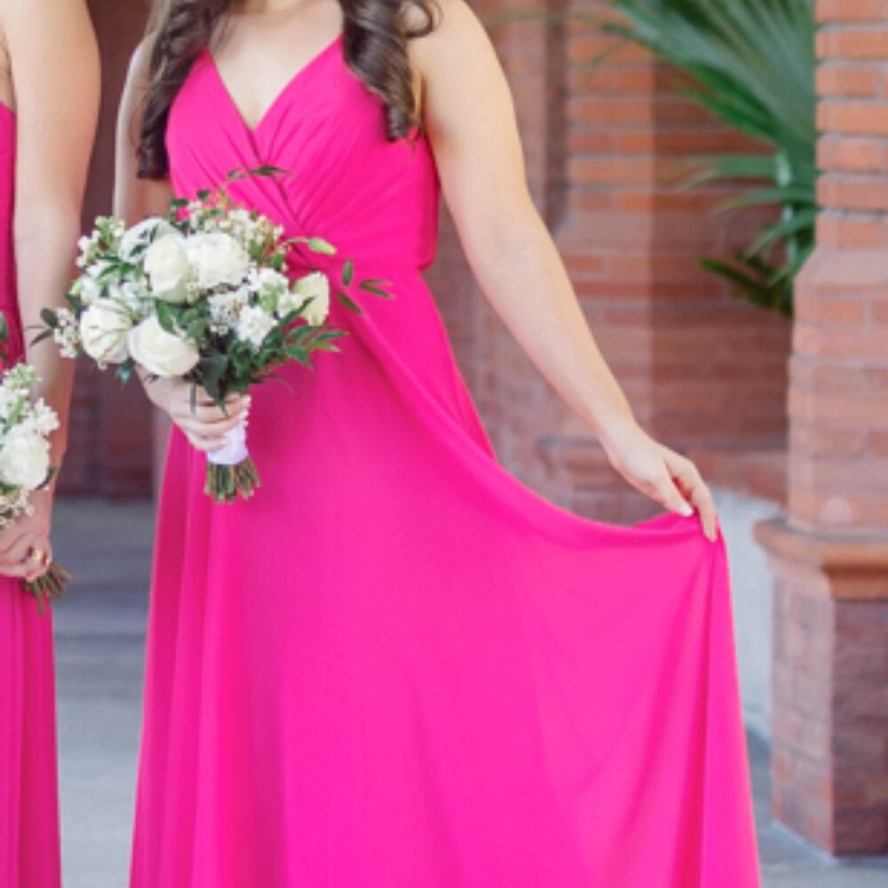 Davids Bridal Bridesmaid Dress - Begonia Pink - Size 6
